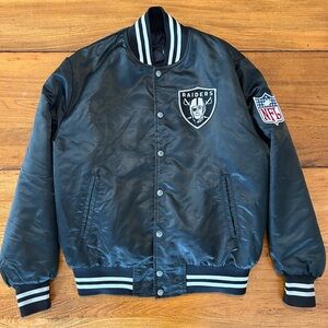 Vintage Los Angeles Raiders Satin NFL Varsity Jacket Large